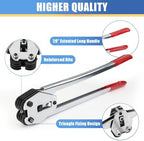 Heavy Duty Banding Strapping Sealer & Crimper for 1/2" Width Polyester Polyproplyn Poly Plastic Strap Manual Tool
