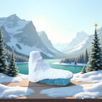 Blue Model Realistic Arctic Miniature 3D Model Polar Bear Christmas Decorations Cake Decoration Craft Home Decoration Cake and Cupcake Toppers, Frosting, Icing and Decorations