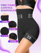 SIMIYA Shapewear Tummy Control Shorts for Women, 5-IN-1 Body Shaper High Waisted Girdle Boyshort Slip Short for Under Dresses