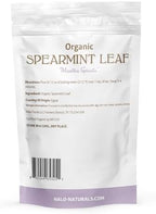 Halo Naturals Organic Spearmint Leaf Cut & Sifted, 4 Ounces (Mentha spicata) USDA Certified | Resealable Pouch| Packaged in The USA