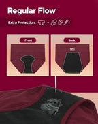 INNERSY Period Underwear for Women High Waisted Leak-Proof Postpartum Menstrual Panties 3-Pack