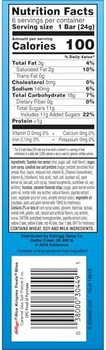 Rice Krispies Treats Bliss Crispy Marshmallow Squares, Snack Bars, Caramel Sea Salt Pretzel, 5oz Box (6 Bars)