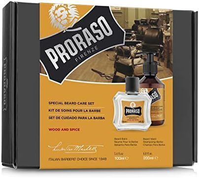 Proraso Beard Care Duo Kit for New or Short Beards with Beard Balm and Wash
