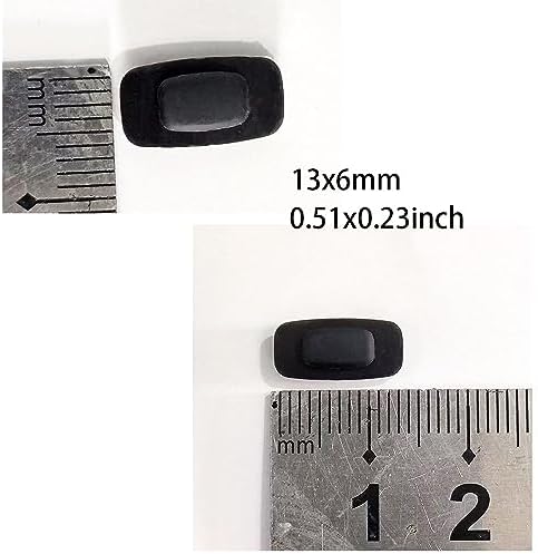Sunglasses Nose Pads 2 Pairs 13mm Replacement Premium Grade Rectangle Shaped Soft Silicone for Eyeglasses Anti-Slip Slide Push-in