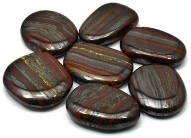 Tiger Iron Flat Tumble Stone ~40-42mm