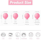 Facial Cupping Therapy Set Plastics, Eye Face Vacuum Massage Anti Cellulite Cup - Silicone, for Beauty Body Cup Lymphatic Fascia(Rose)