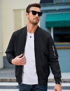 MAGCOMSEN Men's Jacket Lightweight Windbreaker Bomber Jacket Windproof Casual Jacket Zip Up Coats Outwear with 5 Pockets