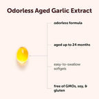 Micro Ingredients Odorless Garlic, 300 Softgels | 2 Years Aged Garlic Extract | Grown Allium Sativum Bulb | Natural Herbal Supplements | Non-GMO, Gluten Free