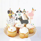 24PCS Pet Dog Cupcake Toppers, Pet Dog Themed Birthday Party Supplies,Baby Shower Party Decorations, Dogs Face Cake Toppers, Puppy Theme Birthday Party Decorations Supplies for Kids