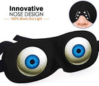 Tphon Eye Sleep Mask Funny Blindfold for Women Men Kid, Upgraded 3D Contoured 100% Blackout Sleeping Mask with Adjustable Strap, Soft Night Blindfold Eye Shades for Travel Naps Shift Works Games