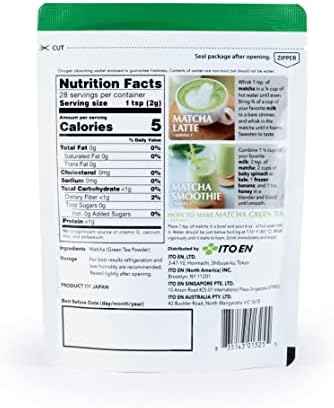 Ito En Matcha Green Tea Japanese Matcha Powder, Unsweetened, 2 Ounce