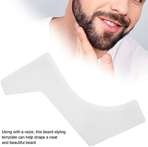 Beard Shaping Template - Home Salon Guide Tool | Ergonomic Design for Precision Trimming | Travel-Friendly | High-Quality Durable Plastic | White Color