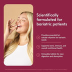 Bariatric Advantage Chewable High ADEK with Iron - for Bariatric Patients - High Potency Vitamin A, D, E & K - Includes B-Vitamins - Chewable Multivitamins - Tropical Fruit - 60 Count