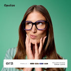 OPULIZE ERA Blue Light Blocking Reading Glasses for Women & Men-Readers-Anti-Glare-UV400 Protection-Oversized Frame-Computer and Screen Glasses-Black-+3.00(Pack 1 of with 1 Pouch)
