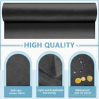 Tudomro 2 Rolls Disposable Non Woven Bed Sheets Massage Table Paper Covers Non Woven Fabric Massage Sheets Waterproof Spa Breathable Bed Cover for Beauty Salon (Black)