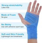 PATIKIL Foam Pre Wrap Athletic Tape 2.75 Inch x 30 Yards, 4 Rolls Non-Adhesive Prewrap Headbands for Hair Soccer Sport Wrists Elbows Knees Ankles, Orange