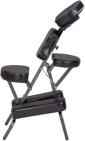 Master Massage Bedford Massage Chair Full Body Portable- Lightweight Massage Chair with Carrying Case-Tattoo Chair Height Adjustable Folding Chair Face Cradle Salon SPA (Coffee)