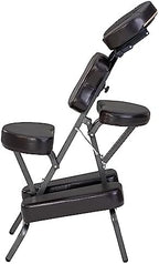 Master Massage Bedford Massage Chair Full Body Portable- Lightweight Massage Chair with Carrying Case-Tattoo Chair Height Adjustable Folding Chair Face Cradle Salon SPA (Coffee)