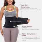 Waist Trainer Belt for Women Belly Fat Waist Cincher Trimmer Ab Belt Tummy Control Body Shaper with Triple Wrap