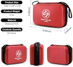 Premium First Aid Kit, 320 Piece Waterproof Hard Shell Eva First Aid Kit for Home, Camping, Cars, Hiking, Travel, Businesses & Outdoor Emergencies - Emergency Medical Kits (Red)