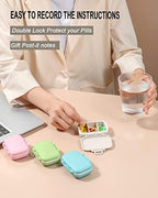 4 PC Pill Case 3 Removable Compartments Pill Box BPA-Free,Day Pill Organizer/3 Times a Day/AM-PM Travel Pill Organizer for Pocket or Purse Storage Vitamin, Fish Oil or Medicine