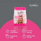 Italwax Face Selfie 500g / 1.1lb - Delicate hard wax for face with oil complex - Perfect for waxing eyebrows, upper lip and sideburns