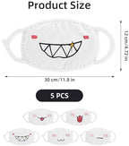 Cute Cat Face Mask, Kawaii Cotton Mouth Masks Reusable Washable Face Mask Anti-Dust Anime Masks for Women Men