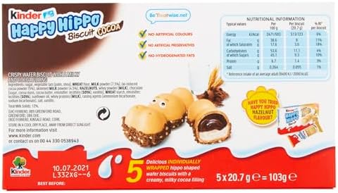Kinder Happy Hippo Cocoa Cr?..Me T5, 10 Pack