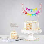 Donoter 24 Pcs Glitter Silver Happy Birthday Cupcake Toppers Cake Picks for Birthday Party Decoration Supplies