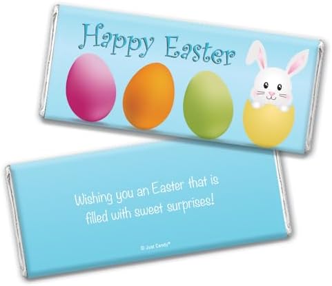 25ct Easter Wrappers for Candy Bars Favors (25 Pack) Happy Easter Party Supplies