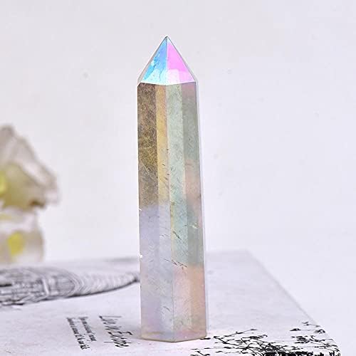 1PC Natural Crystal Column Quartz Rock Mineral Specimen Crystal Point Quartz Rainbow Wand Home DecorEnergy Stone-morganite_50-60mm