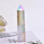 1PC Natural Crystal Column Quartz Rock Mineral Specimen Crystal Point Quartz Rainbow Wand Home DecorEnergy Stone-morganite_50-60mm