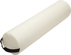 ForPro Full Round Bolster Pillow, Crème, Oil and Stain-Resistant, for Massage and Yoga, 6” R x 26” L