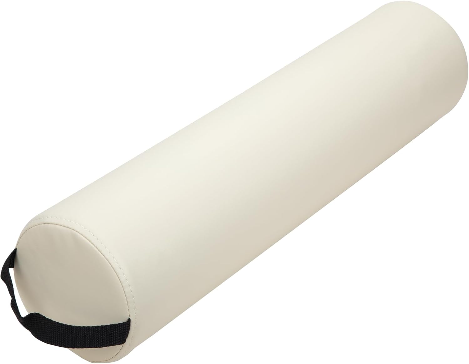 ForPro Full Round Bolster Pillow, Crème, Oil and Stain-Resistant, for Massage and Yoga, 6” R x 26” L