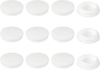 Rubber Plugs, Silicone Hole Plugs, T Type Rubber Stoppers, Waterproof Snap Locking End Caps - Fitting for (25-27 mm Round Holes/Kitchen/Furniture) 25 mm & 12 Pack & White