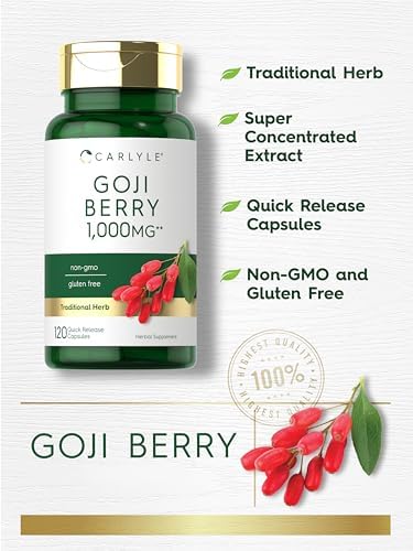 Carlyle Goji Berry | 120 Capsules | Formulated with Wolfberry Extract | Non-GMO & Gluten Free Supplement