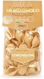 Pastificio Bragagnolo, Conchiglioni 880 Bronze-Drawn, 100% Italian Pasta, Made with Durum Wheat Semolina Flour, Non GMO (1 LB. BAG) - Consistently al Dente.