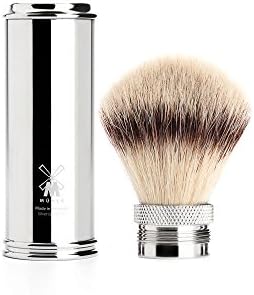 MÜHLE TRAVEL Chrome Silvertip Fiber Travel Shaving Brush