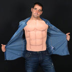 Realistic Fake Muscle Chest Suit for Men Half Body Muscle Costume for Halloween Cosplay Party Dress Up Funny Prop for Costume Events