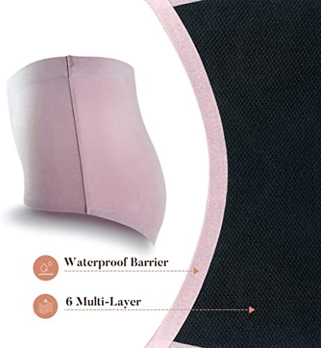 AIRCUTE Absorbent Urinary Incontinence Underwear for Women Seamless Sanding High Waist Panty for Bladder Leaks Protection 60ML(Blush, Medium)