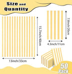 HEIPINIUYE 50 Pieces 3-ply Striped Paper Napkins Yellow and White Guest Towels Disposable Hand Towels for Bathroom Wedding Birthday Baby Shower Dinner Napkins Disposable