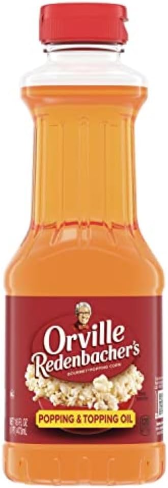 Orville Redenbacher's Popcorn Oil, Butter Flavor, Movie Night Supplies, 16 fl oz. (Pack of 6)