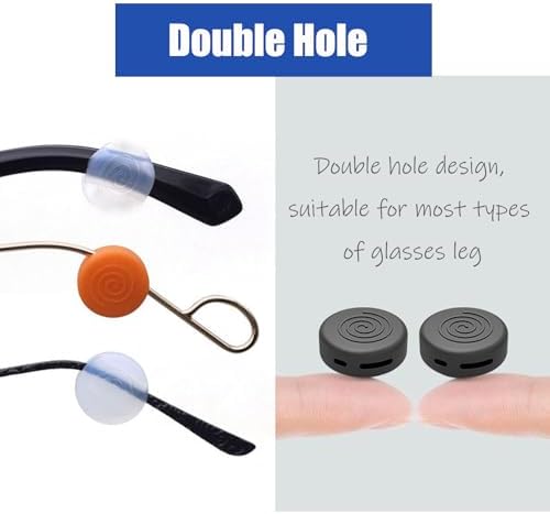 OPUGIT Glasses Ear Grips 10 Pairs Eyeglass Temple Tip Sleeve Holder,Silicone Ear Hook Anti-Slip For Kids and Adults