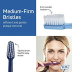 TePe Select Medium Toothbrush, Adult Medium-Bristle Toothbrush with Compact Tapered Head and Angled Neck, Pack of 1