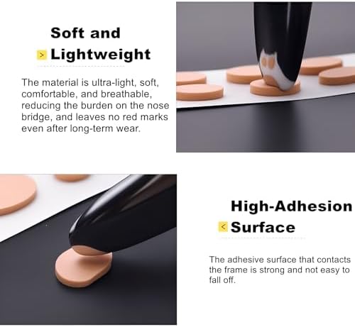 EVA Foam Nose Pads for Glasses,96 Pairs Non-Slip Glasses Nose Pad Cushion,Soft NosePads for Eyeglasses,Hypoallergenic and Lightweight.(Skin Styles)