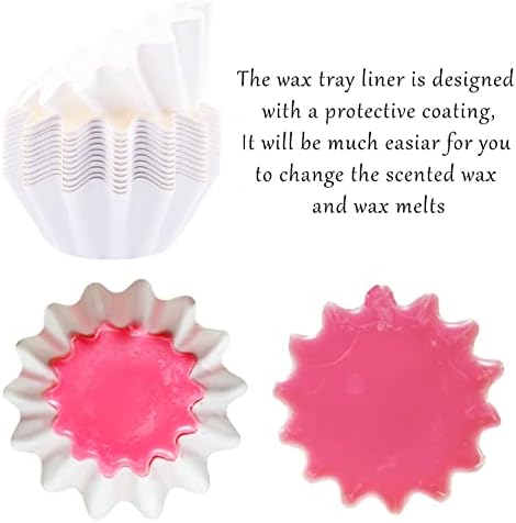 FANDOL Wax Melt Warmer Liners Reusable & Leakproof Candle Warmer Liners Wax Tray for Scented Wax,Electric Wax Warmers, Plug in Warmers, Candle Warmer,Wax Melter and Wax Burner (White, 25PCS)