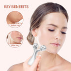 3D Metal Facial Roller Massager- Improves Complexion & Remove Eye Wrinkles, Face Massage Tool - Skin Tightening & Toning, Gua ShaTool-Tightens & Tones Skin Appearance.