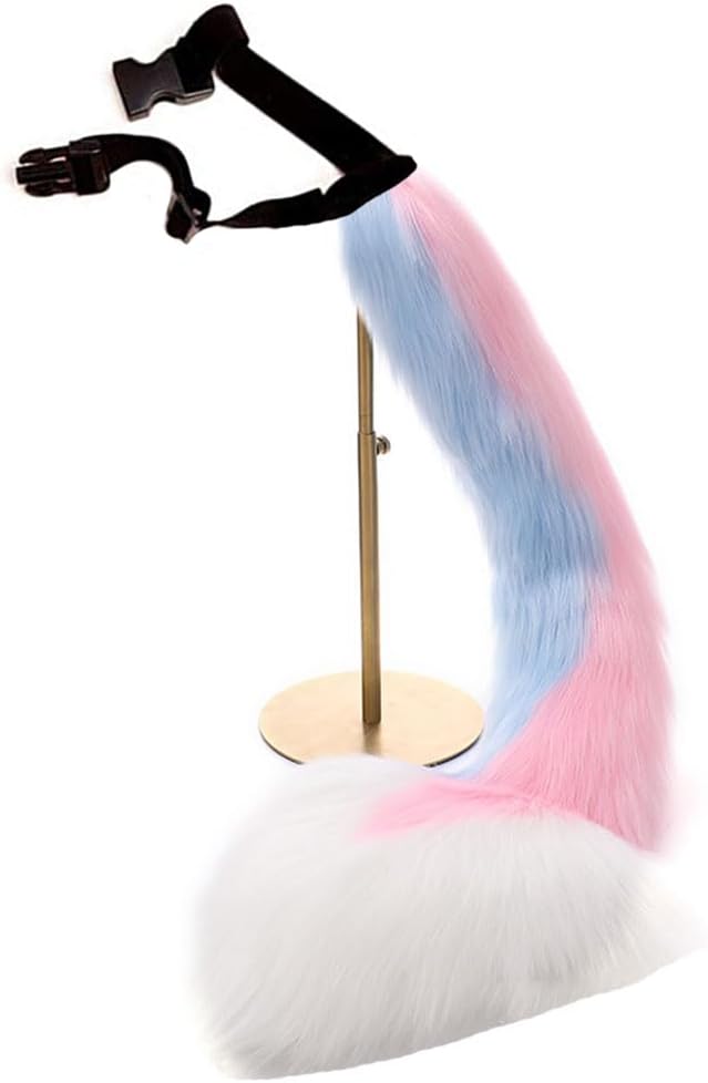 Plush Furry Heart Shape Fox Tail for Animal Cosplay Party Halloween Costume Fancy Dress Props