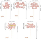 30 PCS Happy Retirement Cupcake Toppers Officially Retired Cake Toppers No Work Zone Adventure Begins Cupcake Picks for Retirement Theme Farewell Birthday Party Decorations Supplies Rose Gold
