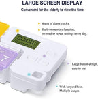 7 Days Pill Dispenser Organizer with Reminder Alarm - CozyCabin Portable Travel Vitamins Medicine Box Case(Rainbow)